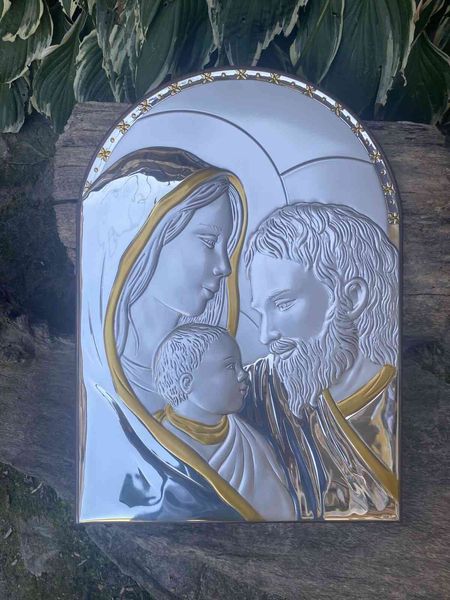 Срібна ікона "Свята Родина" ( код 1707/45D) 32*45 см 1707/45D фото
