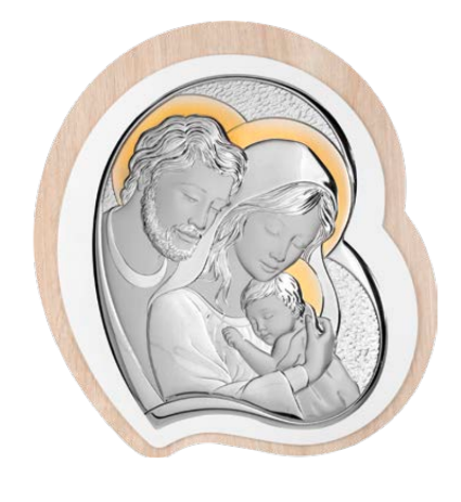 Срібна ікона Свята Родина (код AE 1100 1) 11*12 см AE 1100 1 фото