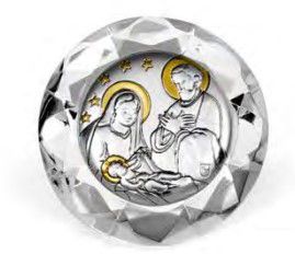 Серебряная икона Рождество Христово (1466 A 3016 O) 8х8см 1466 A 3016 O фото