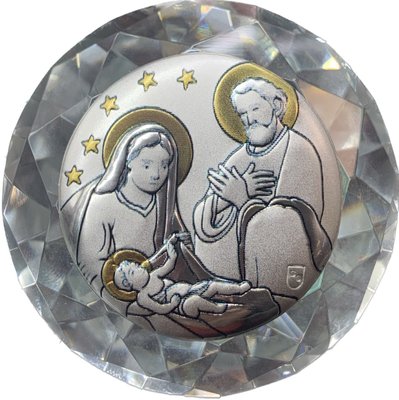 Срібна ікона Різдво Христове (1466 A 3016 O) 8х8см 1466 A 3016 O фото