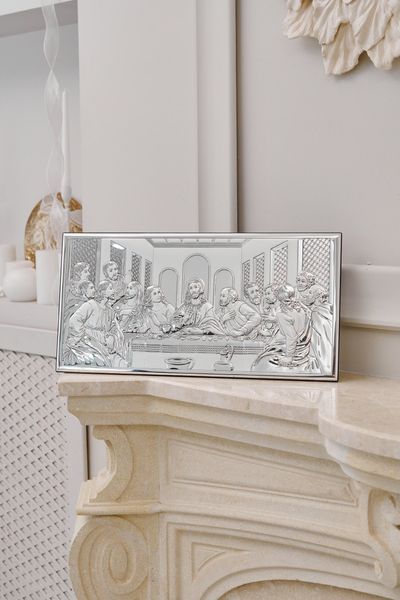 Ікона срібна Тайна вечеря (CO 6465 7) 25х50 см CO 6465 7 фото