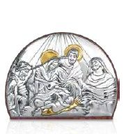 Серебряная икона Рождество Христово (С739 D677 O) 5х6,5см С739 D677 O фото
