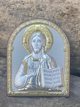 Серебряная икона Иисуса Христа (C750 B1602) 14*17,5 см C750 B1602 фото
