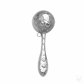 Серебряная погремушка Мяч с Мишкой (код TNY3003-OR) TNY3003-OR фото