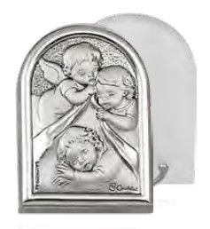 Срібна ікона Ангели біля дитини (код 1463 B005) 1463 B005 фото