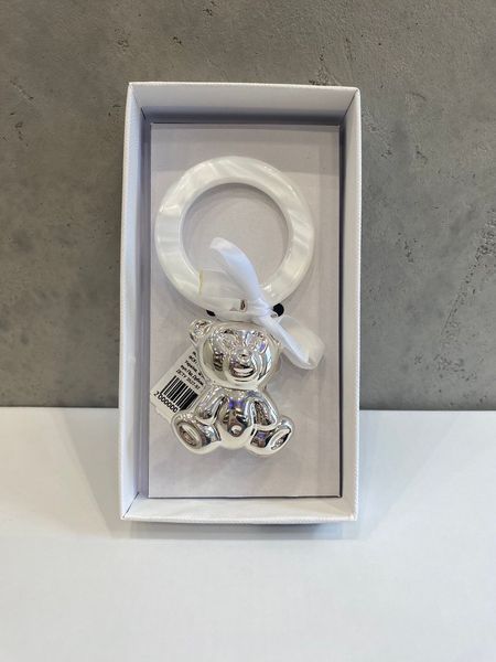 Серебряная погремушка Медведь с кольцом (код GI0101C-MP) GI0101C-MP фото
