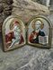 Винчальные иконы в серебряном окладе Иисус и Матерь Божия (код C749 B1500-1502) 17,5*10,5 см C749 B1500-1502 фото 4
