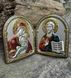 Вінчальні ікони в срібному окладі Ісус та Божа Матір (код C749 B1500-1502) 17,5*10,5 см C749 B1500-1502 фото 1