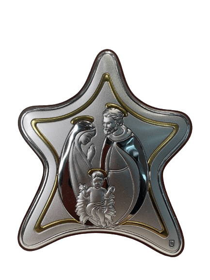 Серебряная икона Рождество Христово (С801 D1434 O) 7х10 см С801 D1434 O фото