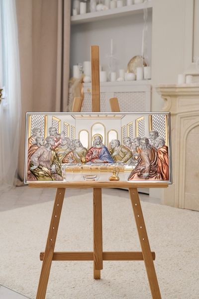 Ікона срібна Тайна вечеря (CO 6465 8 CS) 64х32 см CO 6465 8 CS фото