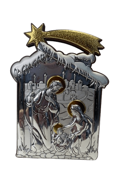 Серебряная икона Рождество Христово (С738 D729 O) 10 х 14 см С738 D729 O фото