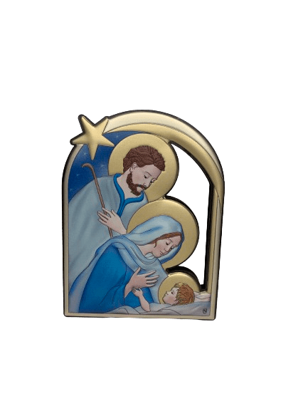 Серебряная икона Рождество Христово (С801 D1446 OС) 7х10 см С801 D1446 OС фото