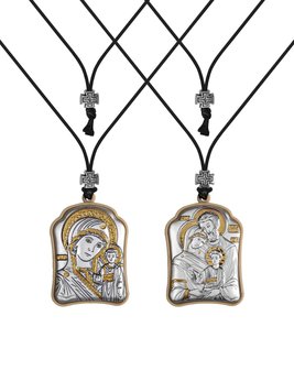 Автомобильная серебряная икона Матерь Божья - Святое Семейство (код РА 002-005 G) 3*4 см РА 002-005 G фото