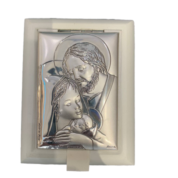 Деревянная шкатулка с серебряной иконой Святое Семейство (PR 6153 C) 7x9 см PR 6153 C фото