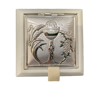 Деревянная шкатулка с серебряной иконой чаша с лозой (PR 6158 C) 7x9 см PR 6158 C фото