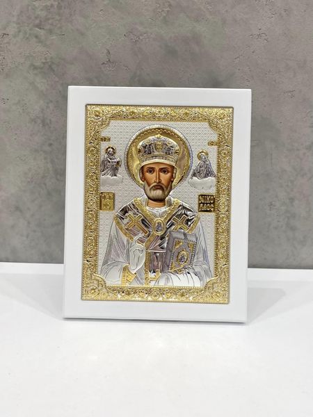 Серебряная икона Николая Чудотворца (код PR-3 003 GB)15*19 см PR-3 003 GB фото