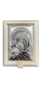 Дерев'яна шкатулка з срібною іконою Богородиця з немовлям (PR 6151 C) 7x9 см PR 6151 C фото
