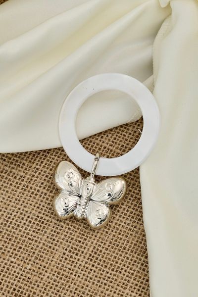 Срібне дитяче брязкальце Метелик (GI0122B-MP) GI0122B-MP фото