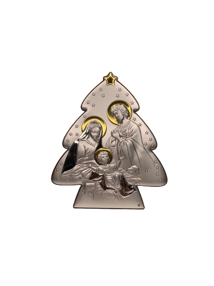 Серебряная икона Рождество Христово (С737 D825 O) 16 х 22 см С737 D825 O фото