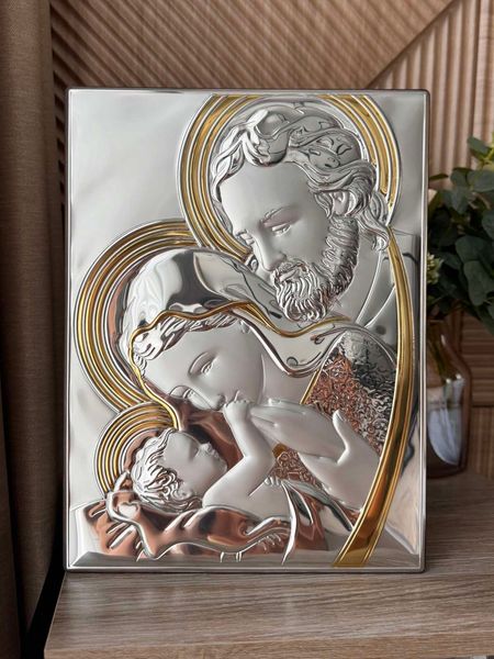 Срібна ікона Свята Родина (LE 5000 ORO) 33*43 см LE 5000 ORO фото