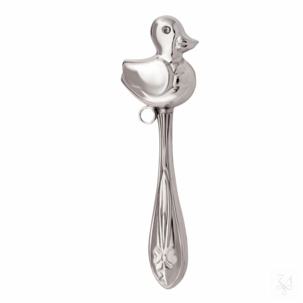 Серебряная погремушка Маленькая утка (код GI0301A) GI0301A фото