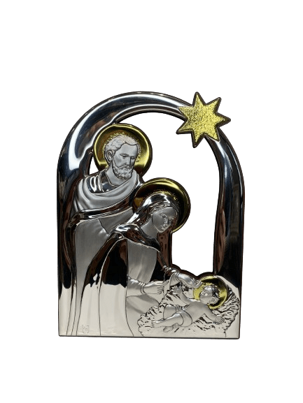 Срібна ікона Різдво Христове (С738 D739 O) 10 х 14 см С738 D739 O фото
