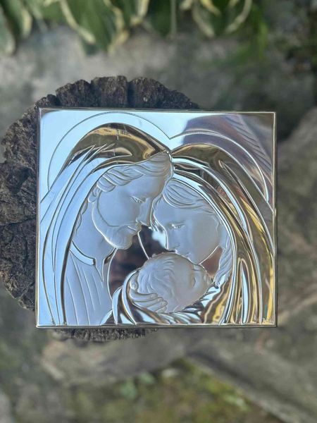 Серебряная икона Святое Семейство (код 452143) 15,5*14 см 452143 фото