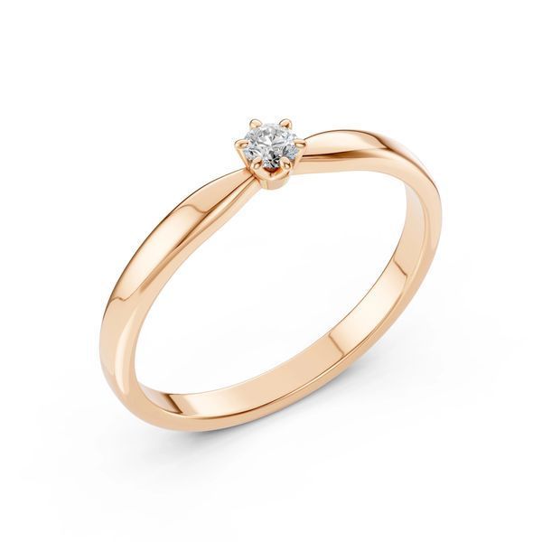 Каблучка Солітер, Натуральний діамант (101-10040(3.0)) (15, Білий) 101-10040(3.0)-s18_5-red фото