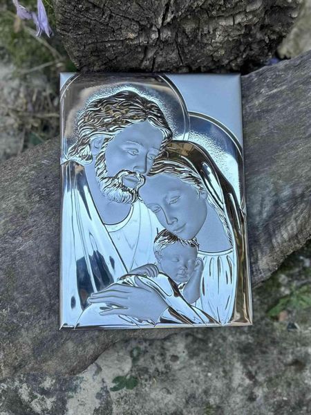 Серебряная икона Святое Семейство (код AE 0280 1S) 7*10 см AE 0280 1S фото
