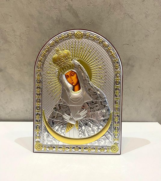 Срібна Ікона Остробрамська Божа Матір (код 21475) 20*27 см 21475 фото