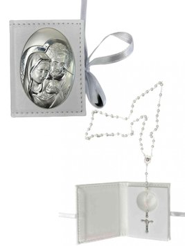 Серебряная шкатулка с вервицей "Святое Семейство" (код 030 SF) 7*9 см 030 SF фото