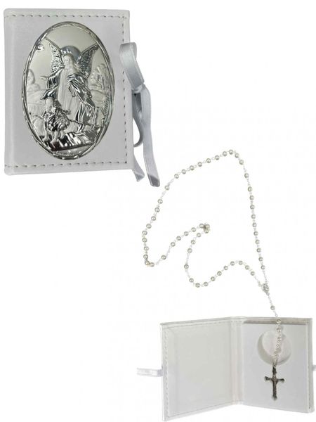 Срібна шкатулка з вервичкою "Ангел Охоронець" код (030 AP) 7*9 см 030 AP фото
