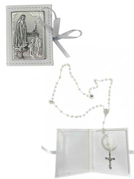 Серебряная шкатулка с вервицей "Фатима" (код 030 FA) 7*9 см 030 FA фото