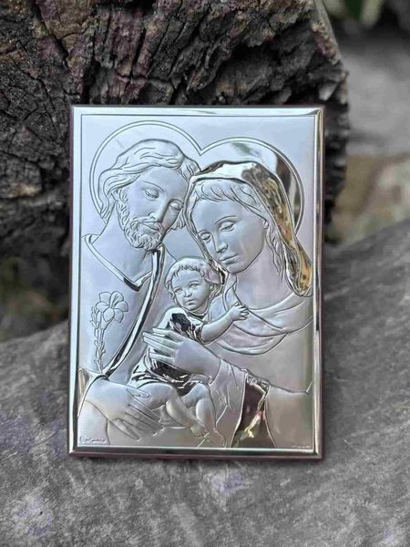 Серебряная икона Святое Семейство (C790 B2880) 19*26,5 см C790 B2880 фото