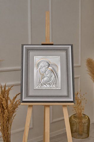 Икона серебряная Святая Семья (444151 DM 8330 GY) 53,5x60 см 444151 DM 8330 GY фото