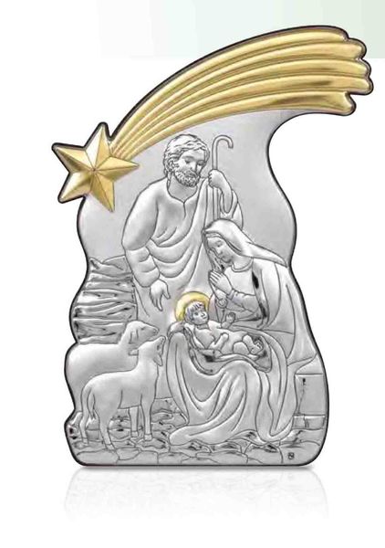 Срібна ікона Різдво Христове (С737 D825 O) 16 х 22 см С737 D824 O фото