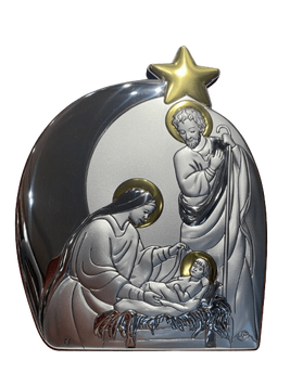 Серебряная икона Рождество Христово (С737 D828 O) 16 х 22 см С737 D828 O фото