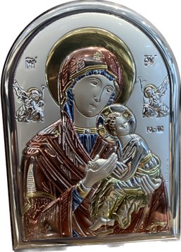 Срібна ікона Божої Матері Неустанної Помочі (959613 C) 10х14 см 959613 C фото