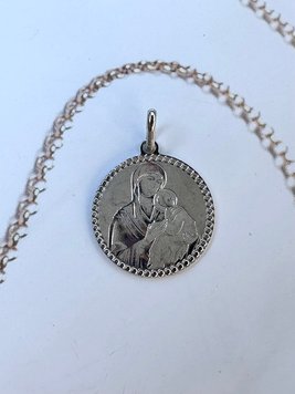 Подвеска серебряная "Богородица с Иисусиком" (00023) 00023 фото