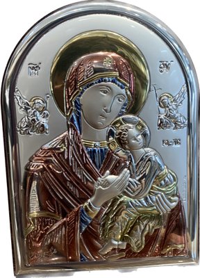 Срібна ікона Божої Матері Неустанної Помочі (959613 C) 10х14 см 959613 C фото