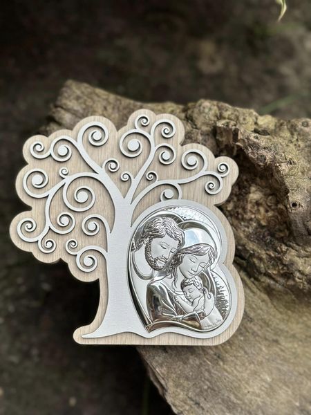 Дерево жизни и серебряная иконка Святое Семейство (код AE1105-S ) 14,5*15 см AE1105-S фото