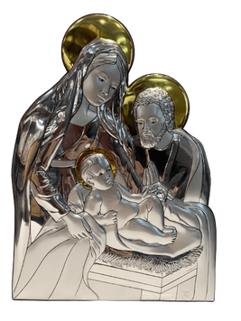 Срібна ікона Різдво Христове (С737 D815 O) 16 х 22 см С737 D815 O фото