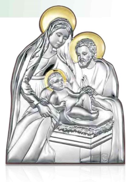 Срібна ікона Різдво Христове (С737 D815 O) 16 х 22 см С737 D815 O фото