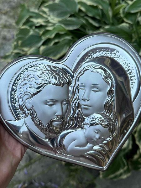 Серебряная икона Святое Семейство (код 951552) 19*16,5 см 951552 фото