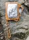 Серебряная деревянная шкатулка с веревкой Святое Семейство (код CO 116 SF) 8.5*6.5 см CO 116 SF фото 3