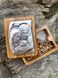 Серебряная деревянная шкатулка с веревкой Святое Семейство (код CO 116 SF) 8.5*6.5 см CO 116 SF фото 2