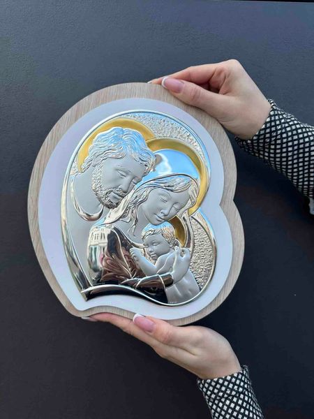 Серебряная икона Святое Семейство (код AE 1100 3) 23,5*25,5 см AE 1100 3 фото