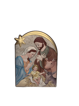 Серебряная икона Рождество Христово (С738 D757 OС) 10 х 14 см С738 D757 OС фото