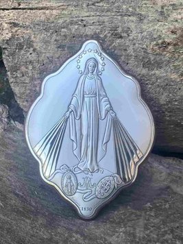 Срібна ікона Непорочне Зачаття Діви Марії (код C792 B2920) 14,5*21 см C792 B2920 фото