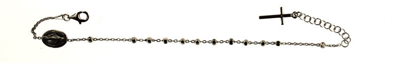 Срібний браслет вервиця (MA 2143) 17-20 см